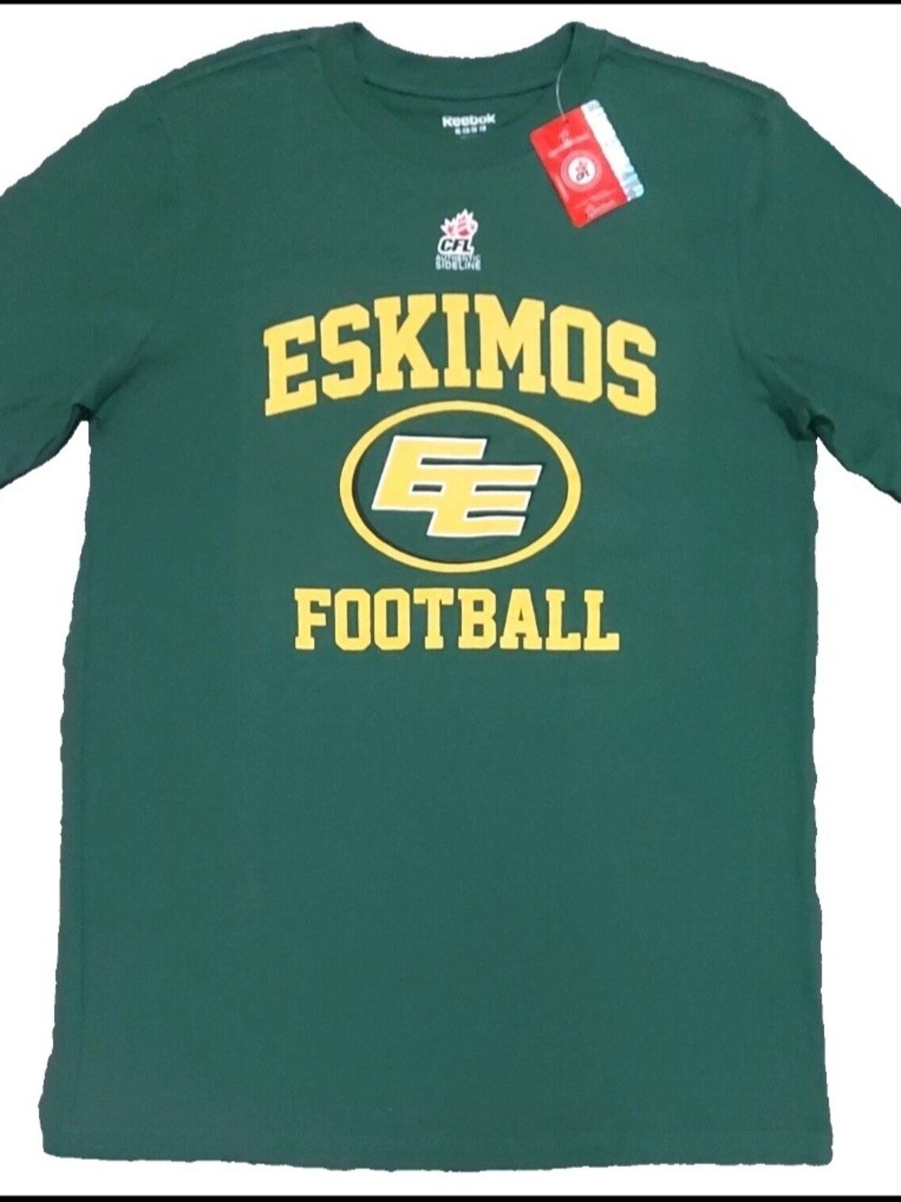 Reebok CFL Edmonton Eskimos Green & Yellow Eskimos Football Boys Tee